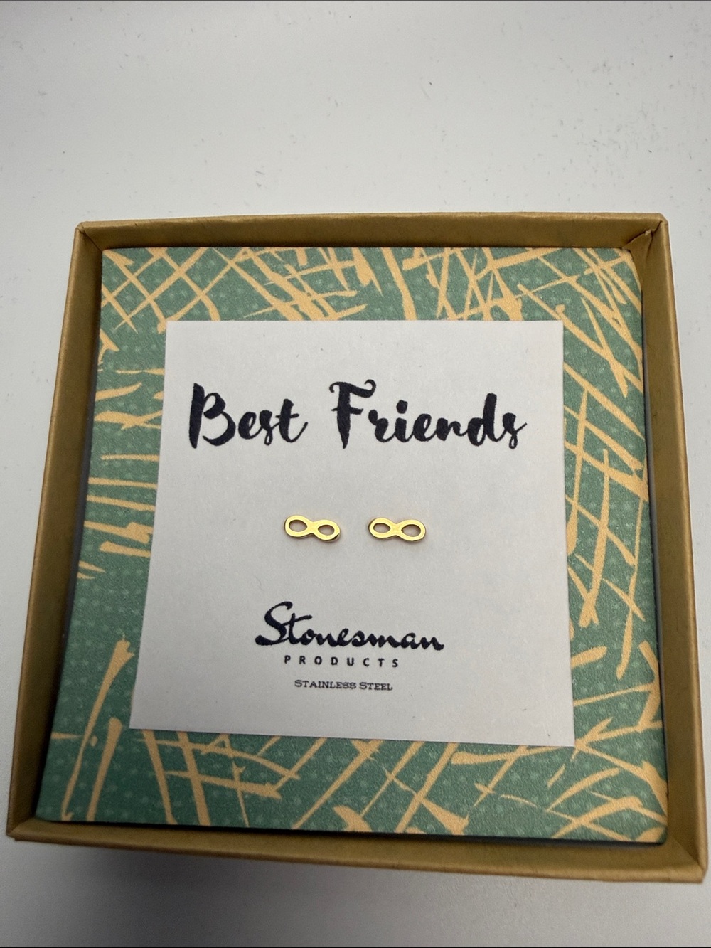 Gold Infinity Stud Earrings - Best Friends